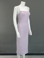 Backless Knitted Slip Dress For Women - Lace Up Ribbed Side Slit Midi Bodycon - Summer Beach Vacation 2026