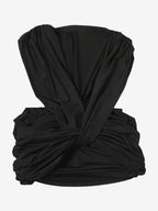 Deep V Twist Mini Dress For Women - Sexy Cutout Ruched Bodycon - Summer Club Night Party 2026
