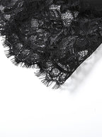 Lace Trim Slip Dress For Women - Black Ribbed Sleeveless Cami Mini Sundress - Summer Party Night Out 2026