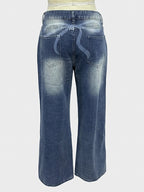 Low Rise Wide Leg Baggy Jeans For Women - Medium Wash Vintage Y2K Loose Fit Denim - Summer Casual Streetwear 2026