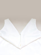 White Satin Women Maxi Dress - Elegant Silk Style Cowl Neck Backless Sleeveless Gown - Summer Evening Party Prom 2026