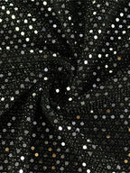 Shimmery Sequin Ruched Maxi Dress For Women - Black Boat Neck Long Sleeve Bodycon Gown - Spring Gala Party 2026