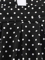 Vintage Polka Dot Halter Mini Dress For Women - Black Retro Criss Cross Keyhole Fit And Flare Sundress - Summer Girls Night Out 2026