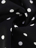 Vintage Polka Dot Halter Mini Dress For Women - Black Retro Criss Cross Keyhole Fit And Flare Sundress - Summer Girls Night Out 2026