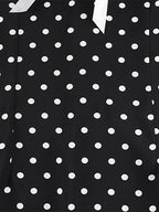 Polka Dot Maxi Dress For Women - Black Vintage Peter Pan Collar Bodycon Pencil Dress - Summer Date Night 2026
