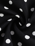 Polka Dot Maxi Dress For Women - Black Vintage Peter Pan Collar Bodycon Pencil Dress - Summer Date Night 2026