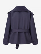 Cropped Trench Coat Women's Short Jacket - Chic Belted Slim Fit Windbreaker - Spring Office-to-dinner Daily Outerwear 2026