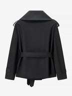 Cropped Trench Coat Women's Short Jacket - Chic Belted Slim Fit Windbreaker - Spring Office-to-dinner Daily Outerwear 2026