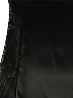 Satin Slip Mini Dress For Women - Sexy Black Sheer Lace Side Bodycon - Summer Night Out Clubwear 2026