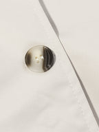 Funnel Neck Trench Coat For Women - Cream Double Breasted Drop Shoulder Belted Overcoat - Spring Office-to-dinner Outerwear 2026