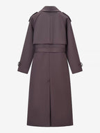 Oversized Trench Coat For Women - Chocolate Brown Chic Double Breasted Maxi Windbreaker - Spring Evening Out 2026