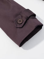Oversized Trench Coat For Women - Chocolate Brown Chic Double Breasted Maxi Windbreaker - Spring Evening Out 2026
