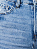 Distressed Wide Leg Jeans For Women - Light Blue High Waist Raw Hem Relaxed Fit Denim Pants - Spring Casual Streetwear 2026