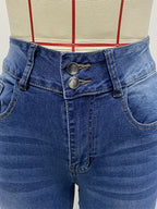 Double Button Flare Jeans For Women - Slim Fit Bootcut Denim Pants - Spring Casual Streetwear 2026