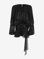 Lantern Sleeve Mini Dress For Women - Pleated Tie Waist Fit Flare - Spring Party Cocktail Outfit 2026