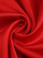 Elegant Rosette Maxi Evening Dress For Women - Red Satin Backless Bodycon Long Gown With 3D Flowers - Summer Prom Party 2026