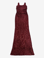 Sparkly Sequin Maxi Formal Dress For Women - Square Neck Slim Fit Back Lace-up Bodycon Mermaid Gown - Summer Gala Prom 2026