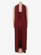 Glitter Tube Maxi Dress For Women - Sexy Backless Long Bodycon Gown With Scarf - Summer Evening Formal 2026