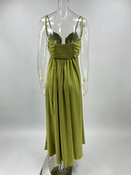 Sexy Cutout Maxi Dress For Women - Ruched Bust Spaghetti Strap Boho Flowy Sundress - Summer Beach Vacation 2026