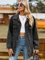 Oversized Denim Jacket For Women - Long Boyfriend Fit Distressed Jean Trucker Coat - Spring Chic Streetwear 2026