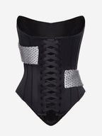 Sexy Rhinestone Hand Corset Top For Women - Sexy Strapless Body Shaper Bustier - Summer Party Clubwear 2026