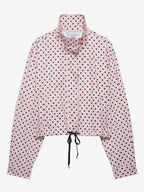 Polka Dot 2 Piece Set For Women - Casual Crop Jacket And Shorts - Spring Streetwear 2026