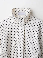 Polka Dot 2 Piece Set For Women - Casual Crop Jacket And Shorts - Spring Streetwear 2026