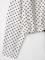 Polka Dot 2 Piece Set For Women - Casual Crop Jacket And Shorts - Spring Streetwear 2026
