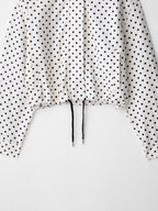 Polka Dot 2 Piece Set For Women - Casual Crop Jacket And Shorts - Spring Streetwear 2026