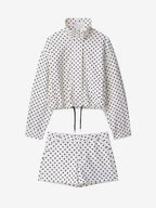 Polka Dot 2 Piece Set For Women - Casual Crop Jacket And Shorts - Spring Streetwear 2026