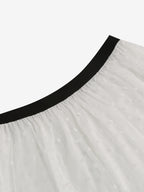 Elegant Heart Tulle Skirt For Women - Fluffy Mesh High Waisted A-Line Long Skirt - Spring Summer Party Wear 2026