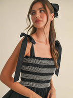 Tiered Smocked Sundress For Women - Boho Tie Strap Long A Line Dress - Summer Beach Party 2026