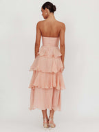 Tiered Ruffle Maxi Dress For Women - Sleeveless Layered A-Line Tube Sun Dress - Summer Wedding Guest 2026