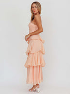 Tiered Ruffle Maxi Dress For Women - Sleeveless Layered A-Line Tube Sun Dress - Summer Wedding Guest 2026