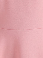 Chic Fitted Pink Gown With A Line Skirt Perfect For Summer Events