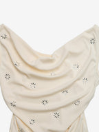 Cami Top Apricot Cowl Neck Backless Casual Women Summer Camis