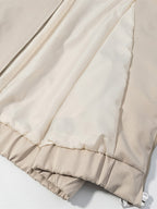 2-Piece Sets Pant Set White Pleated Polyester Turndown Collar Long Sleeves Sets