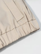 2-Piece Sets Pant Set White Pleated Polyester Turndown Collar Long Sleeves Sets