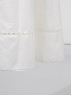 Chic Fitted White Maxi Gown With Lace Detail Perfect For Formal Events