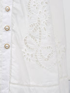 Chic Fitted White Maxi Gown With Lace Detail Perfect For Formal Events