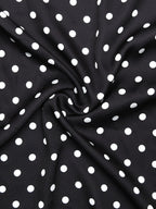 Chic Fitted Red Gown With Polka Dots Perfect For Summer Parties