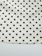 Flattering V Neck Cream Maxi Dress With Black Dots Ideal For Evenings
