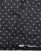 Chic Fitted Black Gown With Polka Dots Perfect For Casual Outings