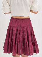 Skirts White Natural Waist Chic Pleated Women's Bottoms