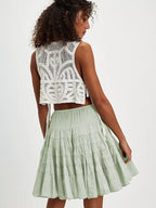 Skirts White Natural Waist Chic Pleated Women's Bottoms
