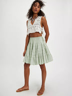 Skirts White Natural Waist Chic Pleated Women's Bottoms
