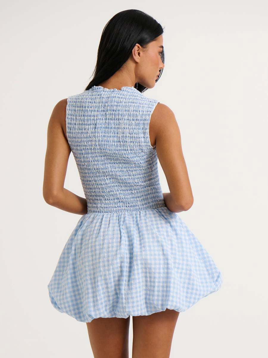 Date Night Mini Dresses Sleeveless Jewel Neck Elegant Pink Summer Dress