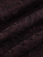 Deep Brown Ruched Lace Halter Mini Dress For Women Bold Casual Style