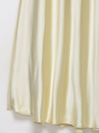 Creamy White Halter Neck Satin Maxi Dress For Women Elegant Formal Style