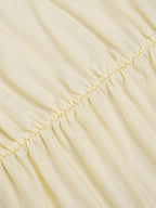 Cream V Neck Ruffled Sleeve Maxi Dress For Women Elegant Formal Style